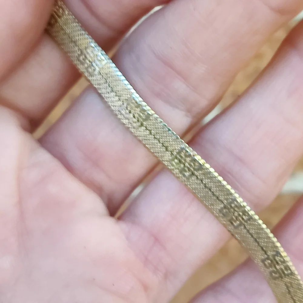 Vintage Givenchy Gold Herringbone Chain Necklace - Picture 4 of 7